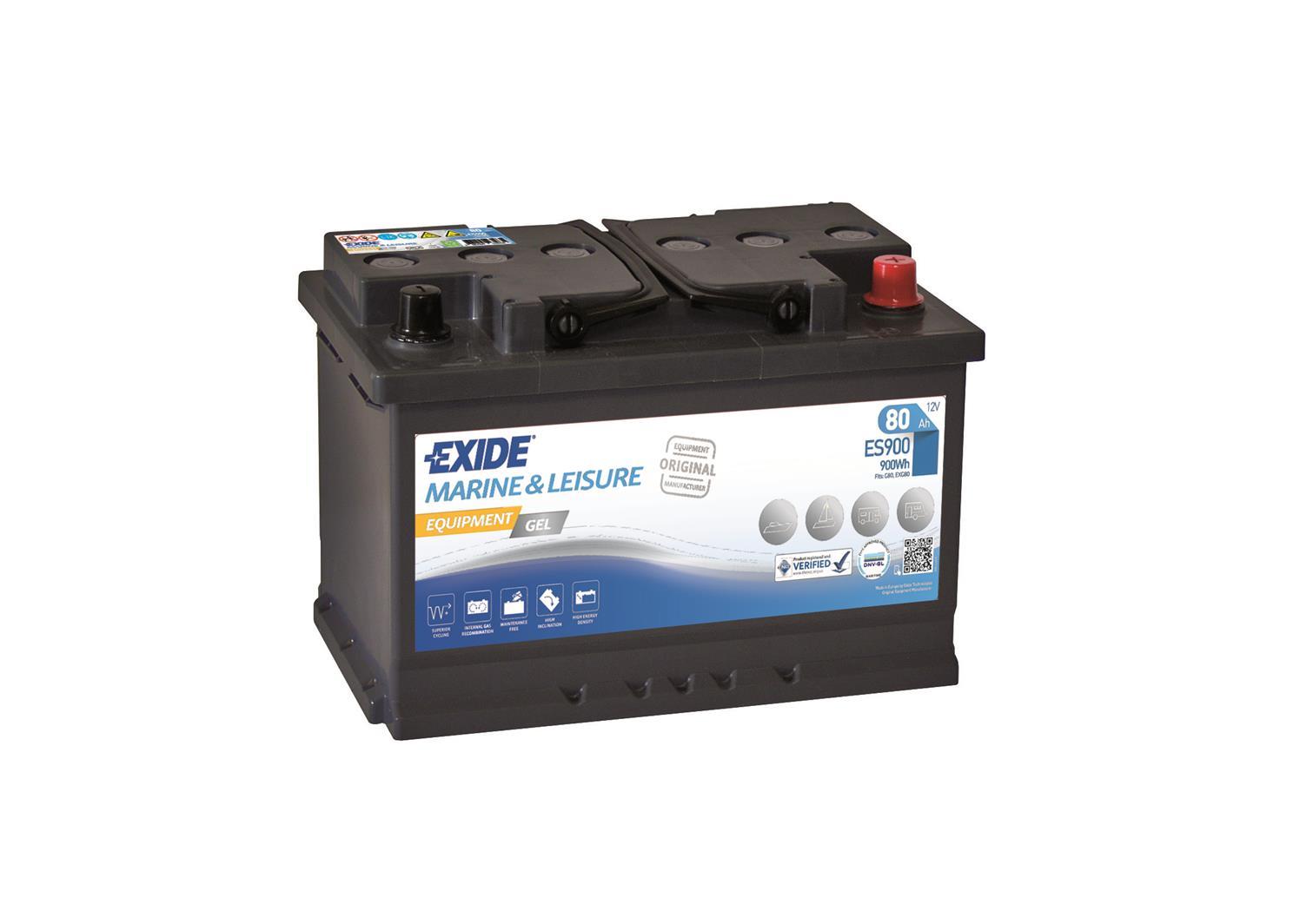 Akumulator EXIDE equipment gel es900 80Ah D+ 353x175x190 (900A)