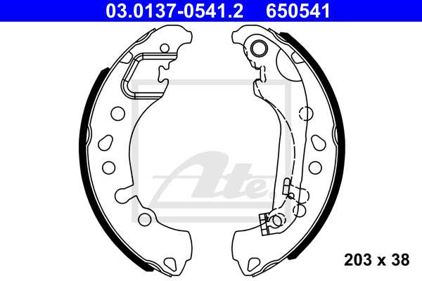 ATE pakne FORD 03.0137-0541.2 fiesta vii 17->, d203/38