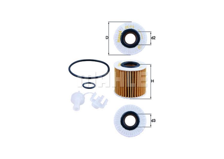 MAHLE filter ulja TOYOTA OX 414D1 RAV 4 IV 2.5 HYBRID (AVA42_, AVA44_) 15->