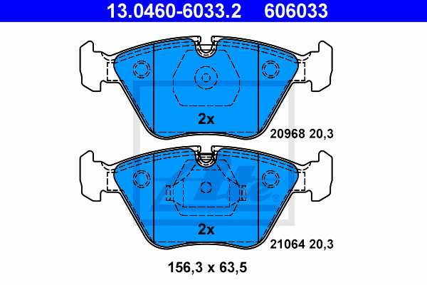 ATE disk pločice BMW 13.0460-6033.2 bmw 5 e34,e36 ->95