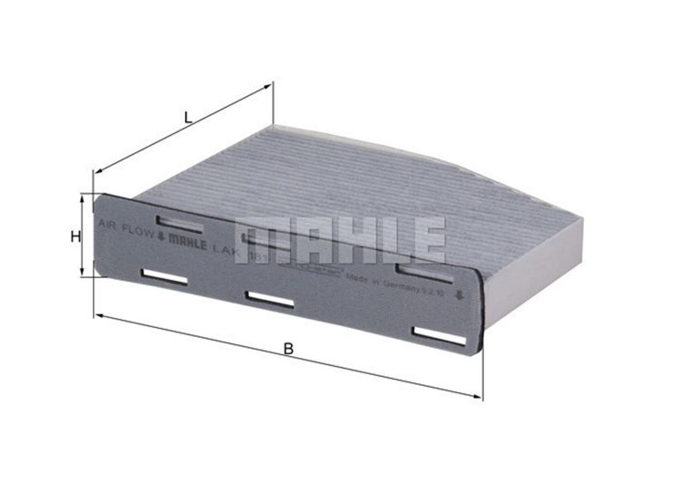 MAHLE filter kabine VW LAK 181 GOLF 5 1.4TSI 07-> , sa aktivnim ugljenom