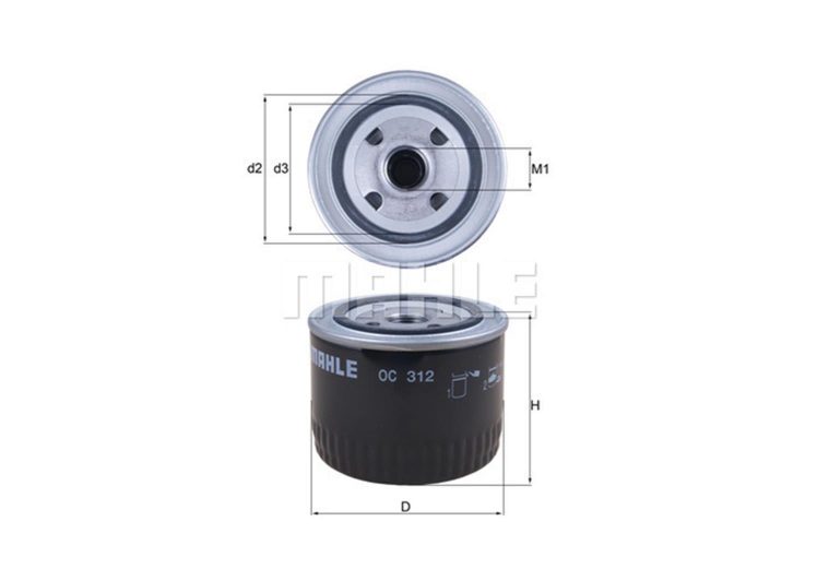 MAHLE filter ulja ROVER OC 312 LANDROVER 2.0DI 98->
