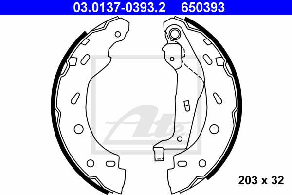 ATE pakne MERCEDES BENZ 03.0137-0393.2 smart fortwo 04 -> 203×32