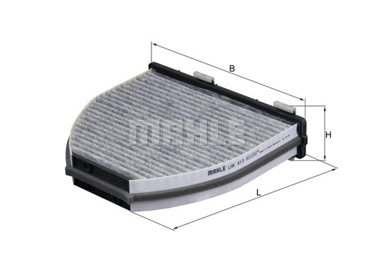 MAHLE filter kabine MB CA. LAK 413 C-180 W204 07-> , sa aktivnim ugljenom