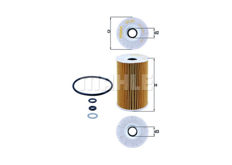 MAHLE filter ulja HYUNDAI OX 351D I-20,I-30 1.6CRDI 07->