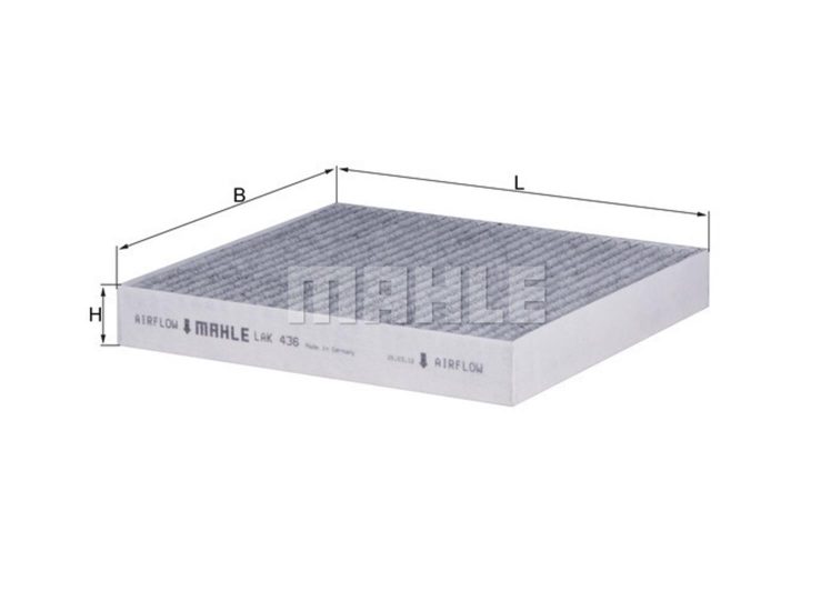 MAHLE filter kabine CITROEN LAK 436 C-CROSSER,P-4007,OUTLANDER 07-> , sa aktivnim ugljenom