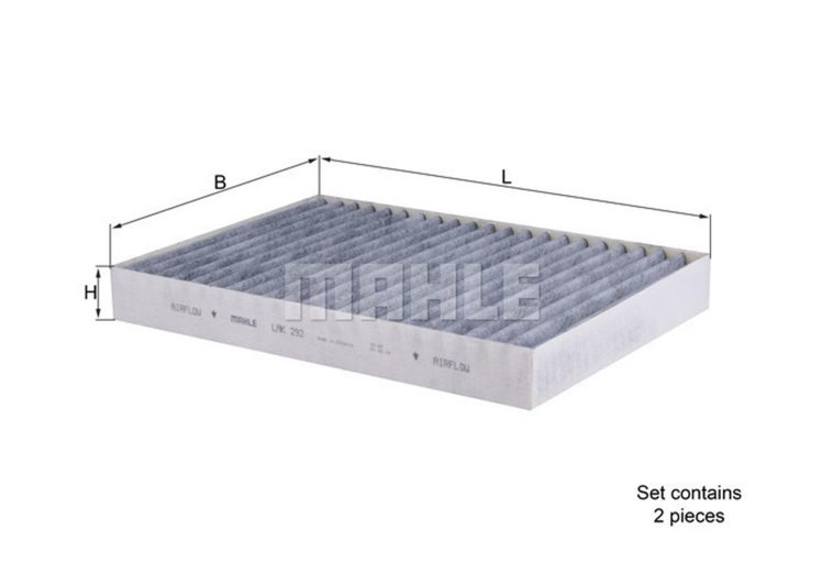 MAHLE filter kabine MB LAK 292/S S-KLASA 05-> X2, sa aktivnim ugljenom