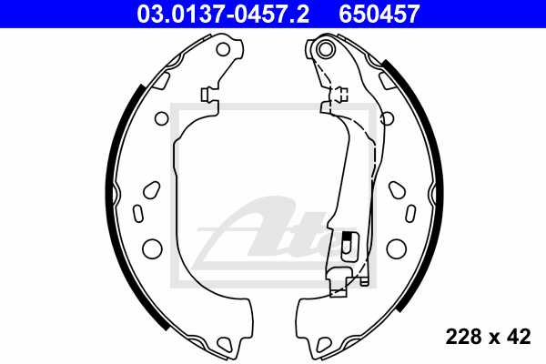 ATE pakne FIAT 03.0137-0457.2 doblo 1.9jtd 05-> 228×43