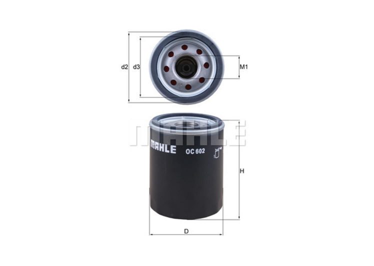 MAHLE filter ulja LAND ROVER OC 602 DISCOVERY III 4.2-4.4,JAGUAR XK,XJ,XF 3.5-4.2 03->