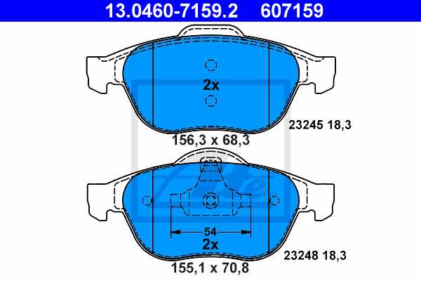 ATE disk pločice RENAULT 13.0460-7159.2 espace 2.2 dci 02 ->