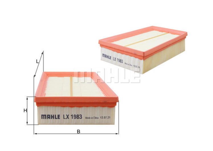 MAHLE filter zraka RENAULT LX 1983 KOLEOS,QASHQAI,X-TRAIL 07->