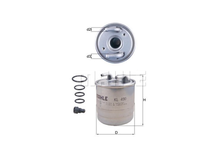 MAHLE filter nafte MB KL 490D W212 C,E 200-250 CDI 08->