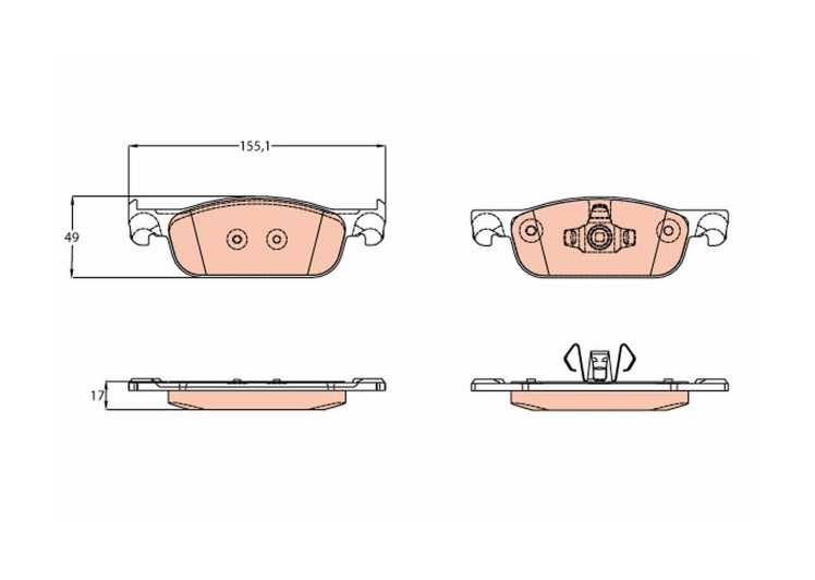 Disk pločice TRW DACIA GDB2157 PR.CLIO IV,SANDERO II 1.0 15 ->