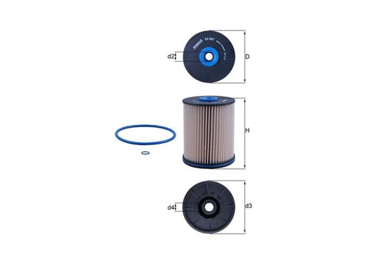 MAHLE filter nafte OPEL KX567D INSIGNIA B GRAND SPORT 1.6 CDTI (68) 17->